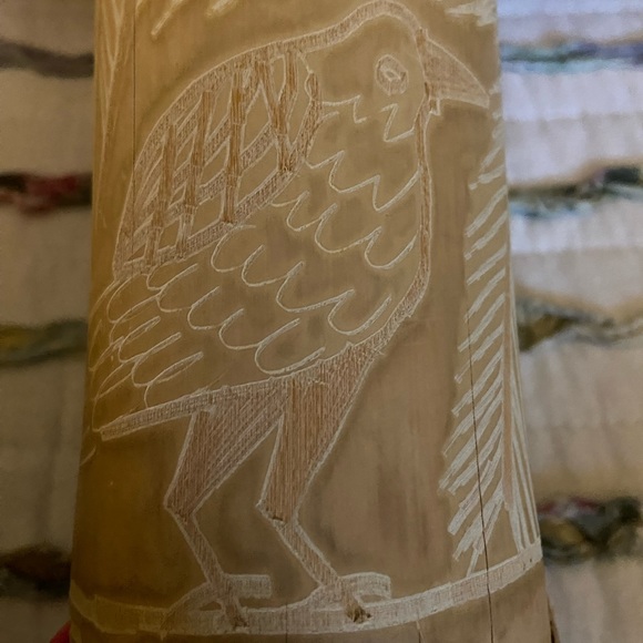 Souvenir pair of wood vases Vintage-from Jamaica - Picture 10 of 11